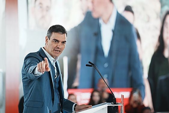 El presidente del Gobierno, Pedro Sánchez, durante su intervención en Bilbao.