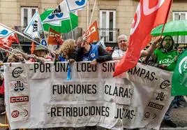 Manifestación de funcionarios en Madrid.