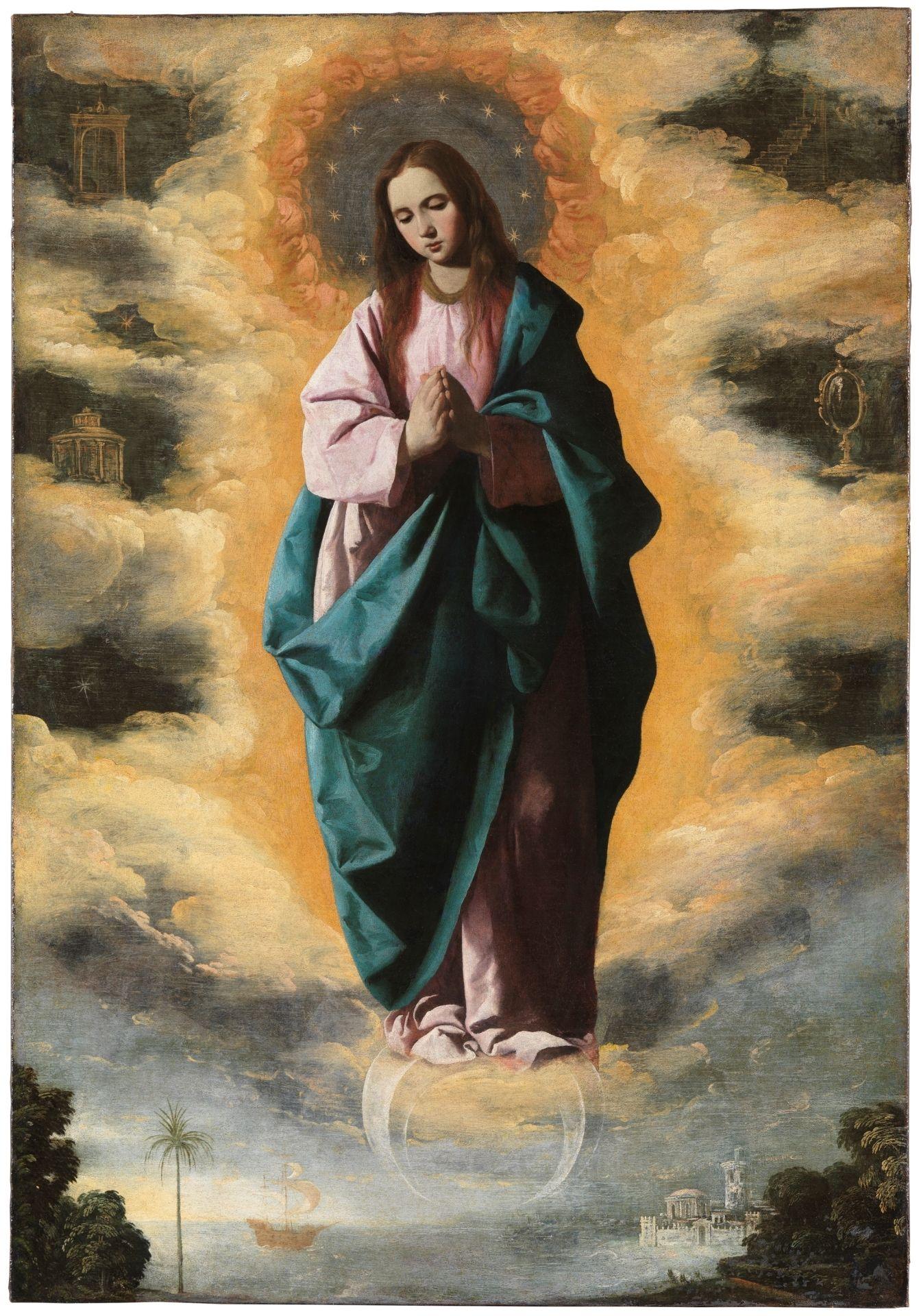 La Inmaculada Concepción, de Francisco de Zurbarán. Estará del 21 de octubre al 17 de noviembre en el Museo Muñoz Sola de Arte Moderno de Tudela, en Navarra.