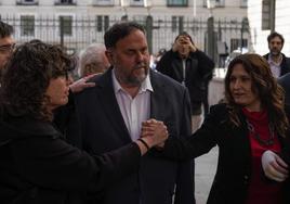 Oriol Junqueras a su llegada al Congreso