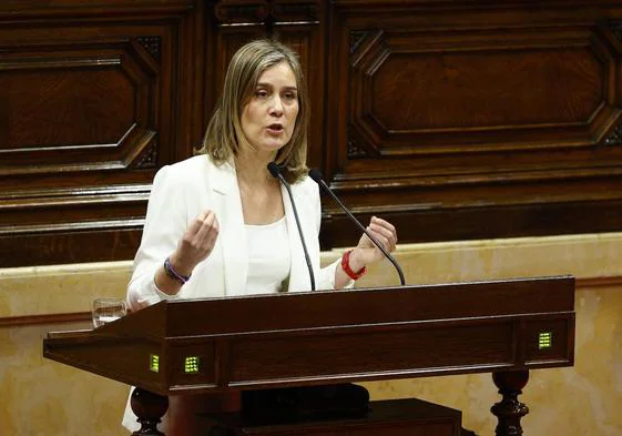 La líder de En Comú Podem, Jessica Albiach, interviene en el debate de totalidad de los presupuestos de la Generalitat para 2024