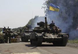 Tanques ucranianos, en una imagen de archivo.