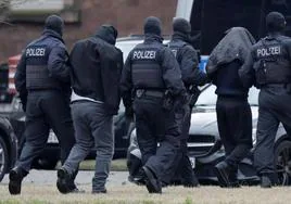 Imagen de archivo de un operativo de la Policía alemana contra acusados de yihadismo.