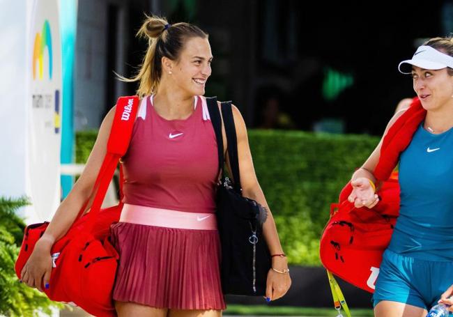 Paula Badosa y Aryna Sabalenka