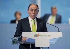 Ignacio Galán, presidente de Iberdrola, en una intervención ante la junta de accionistas.
