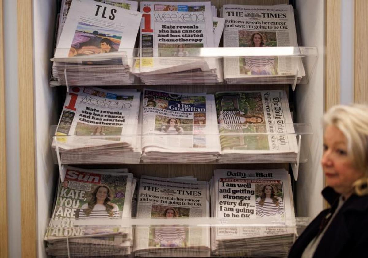 La imagen de la princesa llenó las portadas de toda la prensa británica y de buena parte de los medios de comunicación del mundo.