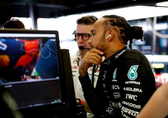 Lewis Hamilton, durante la jornada de clasificación del GP de Australia en Albert Park.