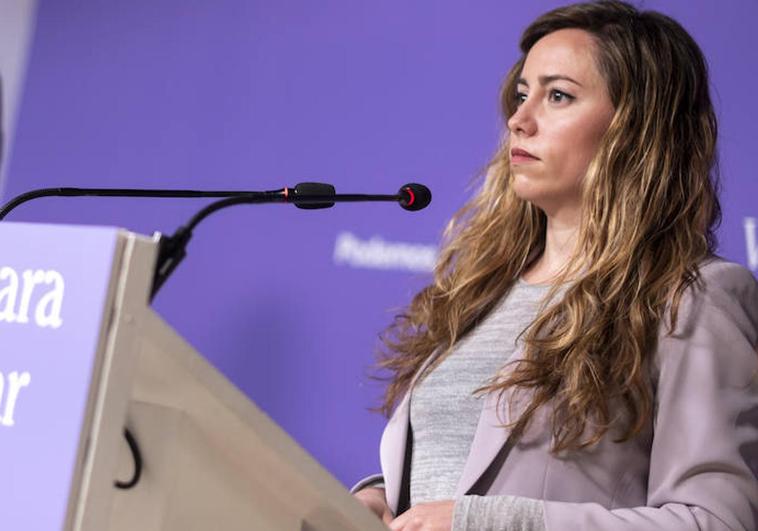 Rueda de prensa de la secretaria de Acción Institucional de Podemos, María Teresa Pérez