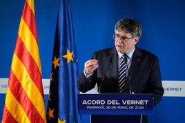Puigdemont tras el acuerdo de Junts con Joventut Republicana, Els Verds-Alternativa verda, Reagrupament, Acció per la república, Estat Català, MESCat y Demòcrates de Catalunya