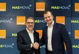 Ludovic Pech, CEO de Orange España, y Meinrad Spenger, CEO de MásMóvil y nuevo CEO de la joint venture.