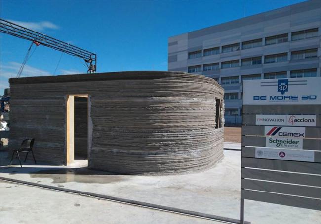 La vivienda construida en 3D por la empresa valenciana Be More 3d EN 2015.