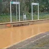 La línea inundada en Ciudad Real.