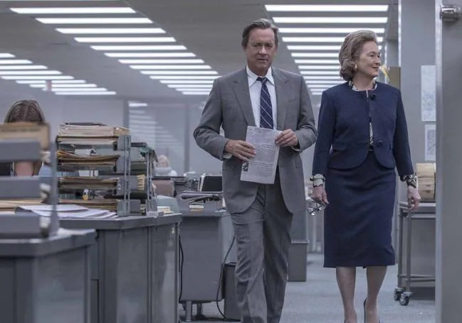 Tom Hanks and Meryl Streep in 'The Pentagon Files'.
