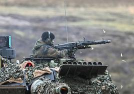 Un militar alemán durante unos ensayos en la localidad de Augustdorf.