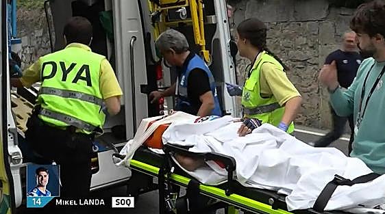 Landa sufre una rotura de clavícula tras su fuerte caída en la Itzulia