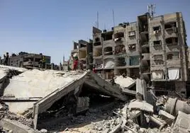 Edificios destruidos en Gaza.