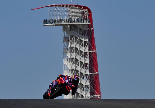 El piloto Jorge Martin (Ducati), durante una de sus vueltas probatorias al circuito de Austin este viernes.