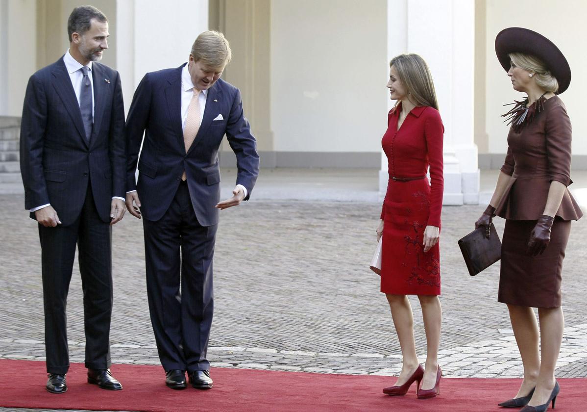 Felipe y Letizia en su primer viaje oficial a Países Bajos.