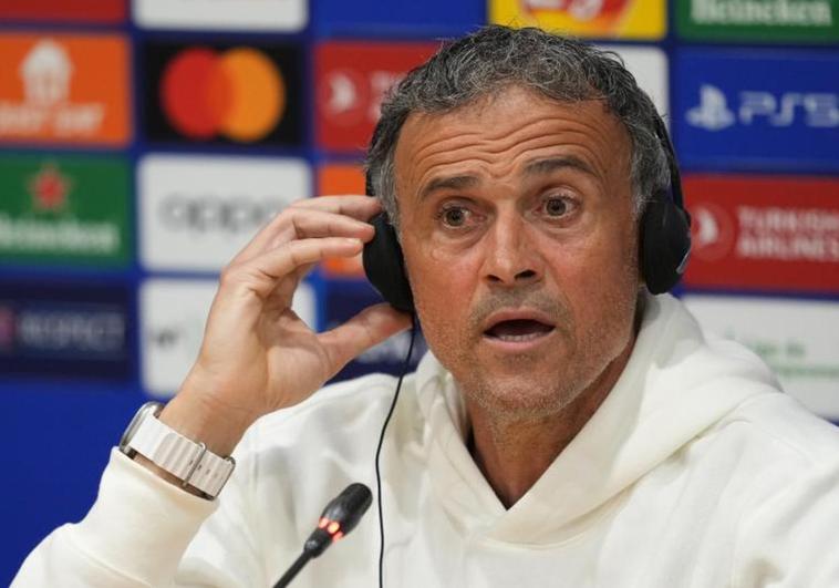 Luis Enrique, durante la rueda de prensa.