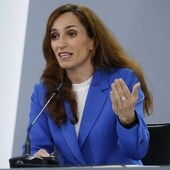 La ministra Mónica García explica la medida en la rueda de prensa posterior al Consejo de Ministros.