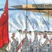 Soldados iraníes participan en las celebraciones del Día de las Fuerzas Armadas que tuvieron lugar en Teherán.