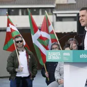 Arnaldo Otegi en un reciente mitin de Bildu