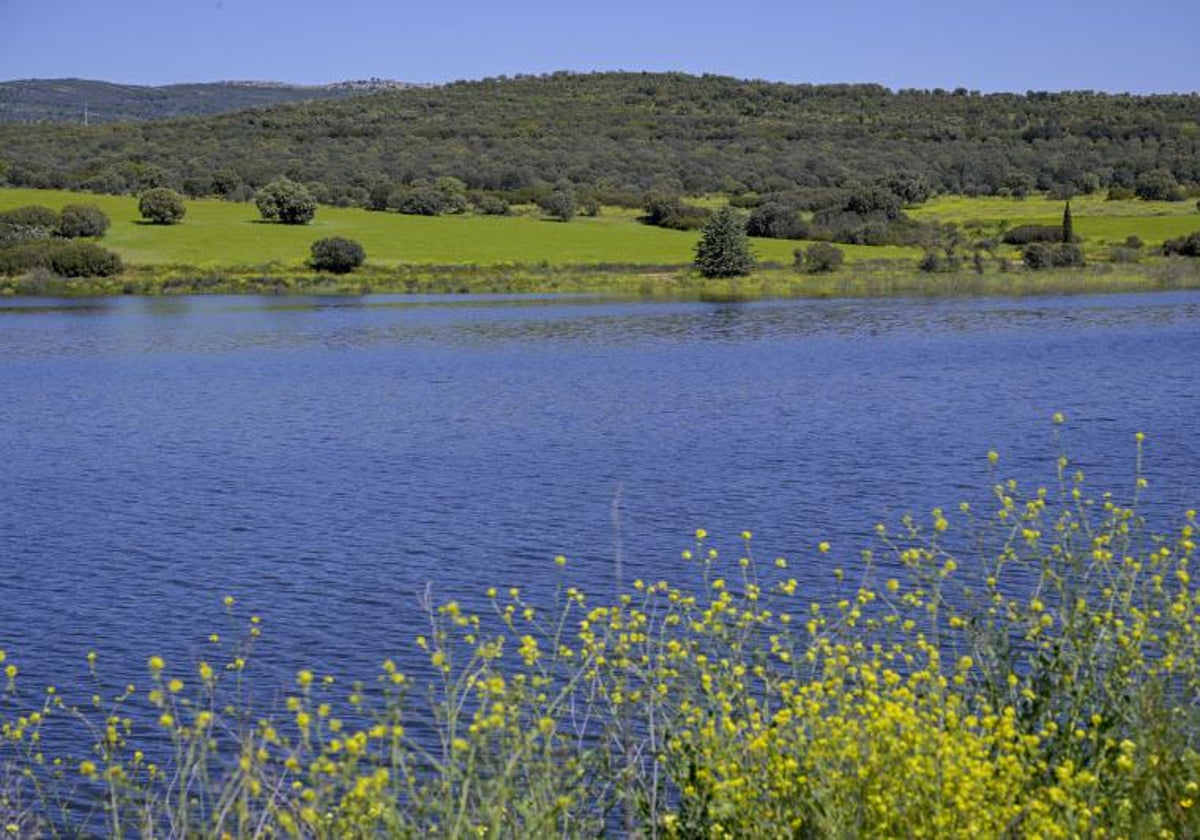 Vista del embalse de El Vicario (Ciudad Real) que supera el 90% de su capacidad.