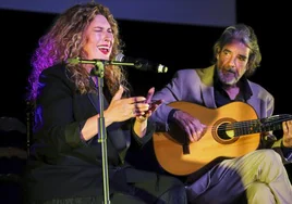Estrella Morente y Rafael Riqueni, en la presentación del disco.