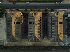 Imagen de viviendas desde el aire.