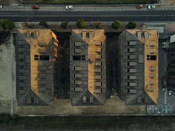 Imagen de viviendas desde el aire.