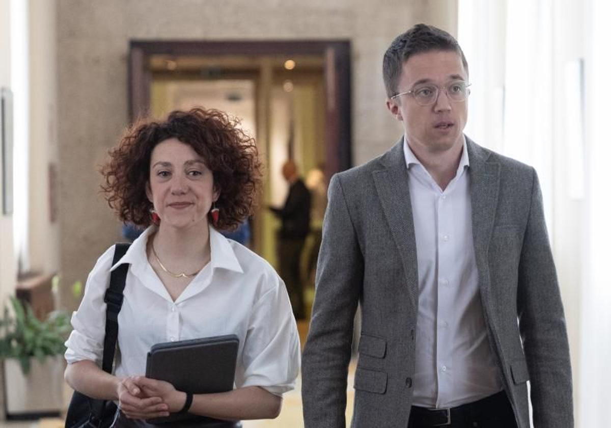 Los portavoces de Sumar Aina Vidal e Íñigo Errejón.