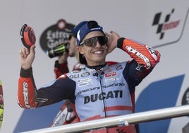 Marc Márquez, feliz tras el Gran Premio de España.