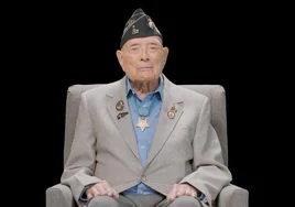 Hershel Woodrow 'Woody', héroe de la batalla de Iwo Jima.