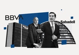 Carlos Torres, presidente de BBVA, y Josep Oliu, presidente de Banco Sabadell.