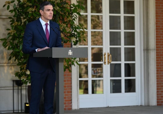 El presidente del Gobierno, Pedro Sánchez