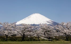 Vista del Monte Fuji, la imagen icónica de Japón.