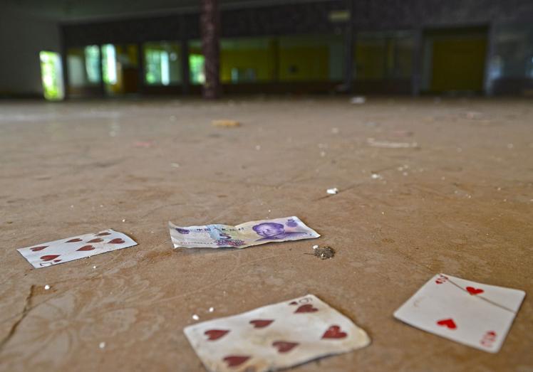 Un casino abandonado en Boten.