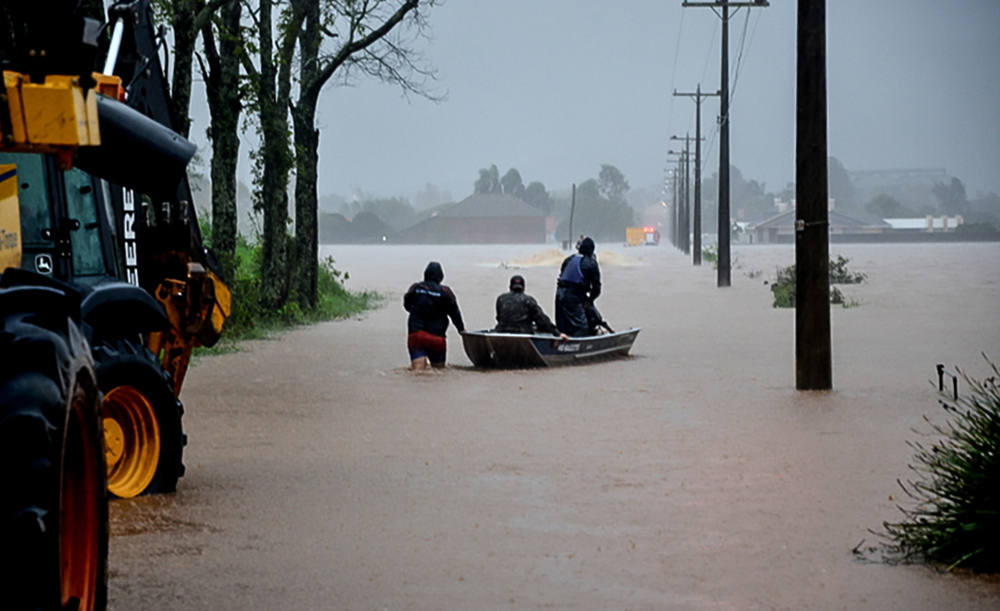 En los últimos cuatro días Río Grande del Sur ha recibido el 70% de las precipitaciones que se suelen registrar en todo el mes.