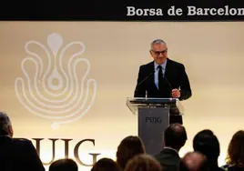Marc Puig, presidente de Puig, durante el estreno de la firma en la Bolsa de Barcelona.