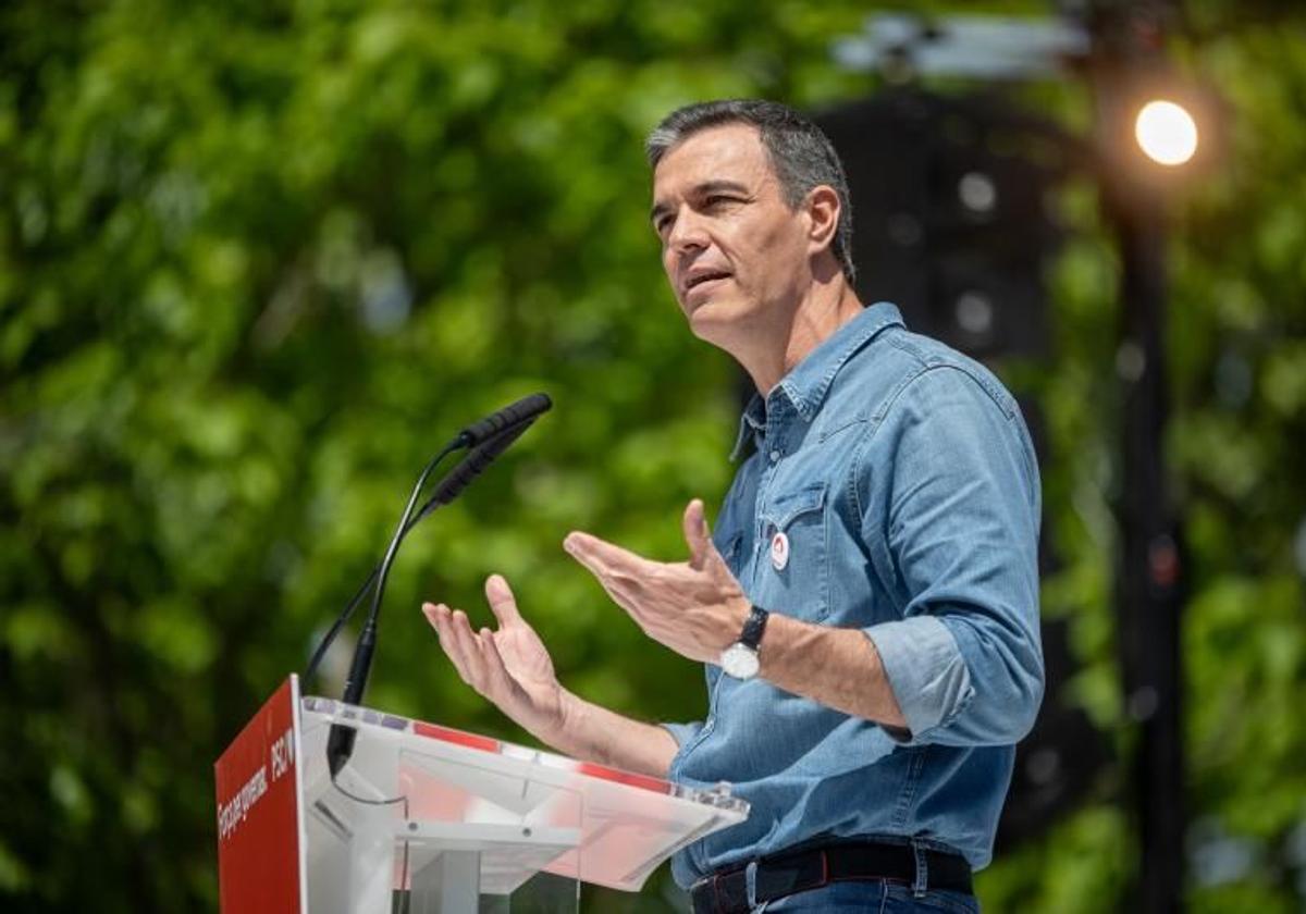 Pedro Sánchez, este sábado durante un mitin en Montmeló (Barcelona).