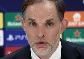 Thomas Tuchel, durante la rueda de prensa.