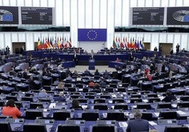 Sala de plenos del Parlamento Europeo en Estrasburgo.