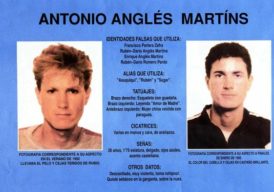 Ficha policial de Antonio Anglés.