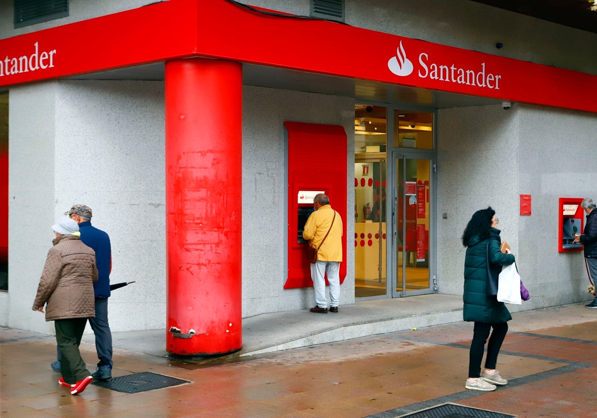 Una sucursal del Banco Santander.