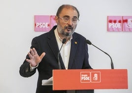 Javier Lambán, secretario general del PSOE en Aragón y senador