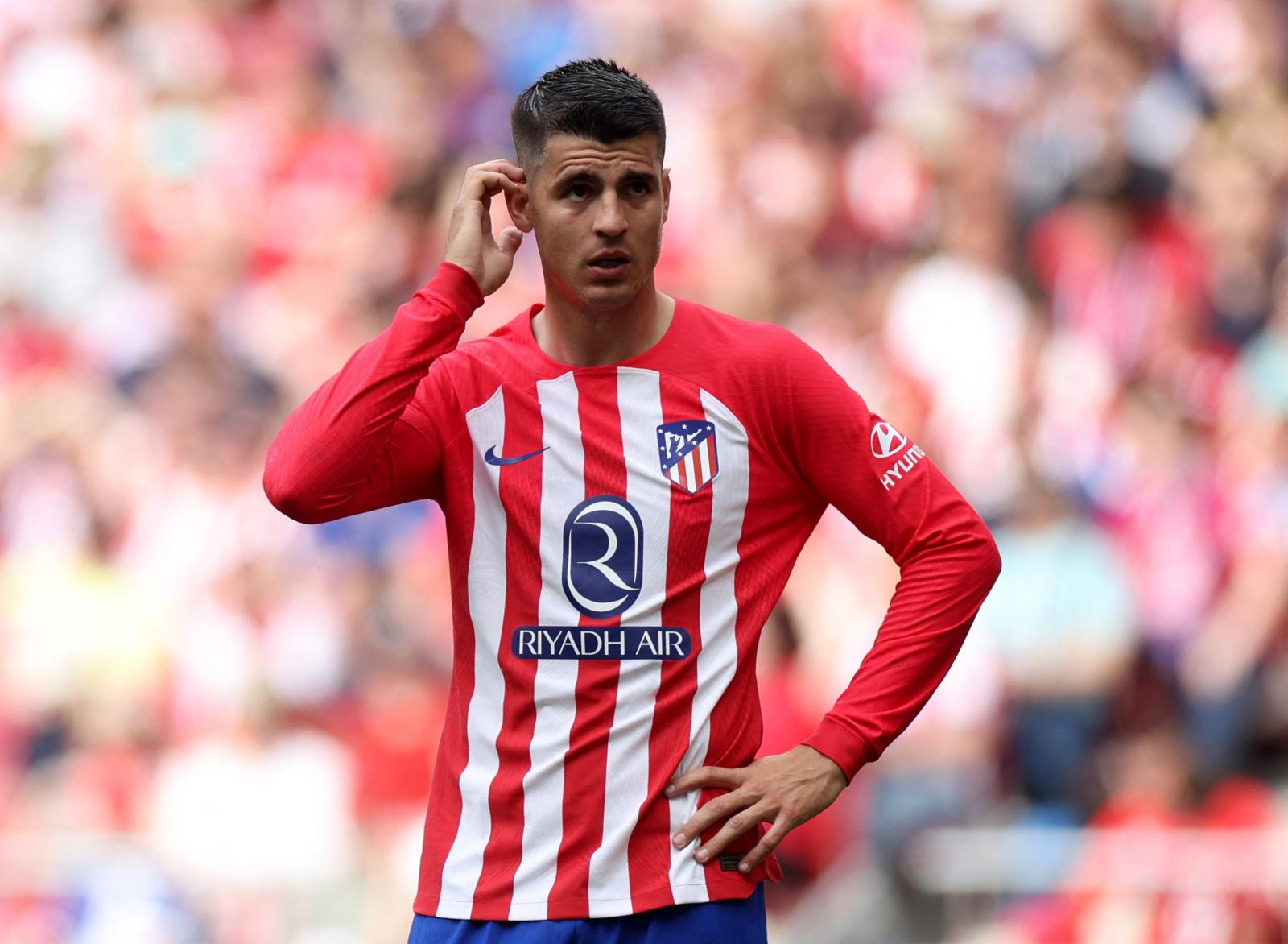 Álvaro Morata, en un partido con el Atlético.