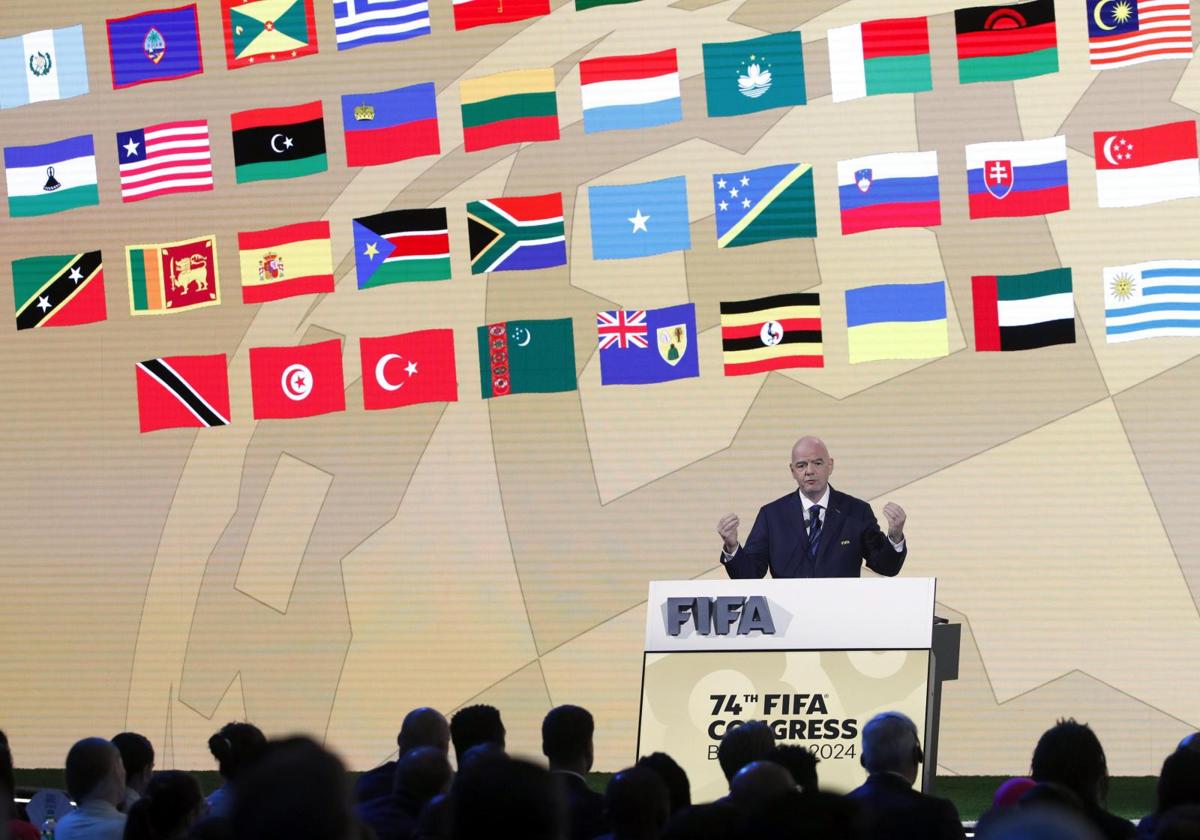 Gianni Infantino, durante el Congreso de la FIFA en Bangkok.