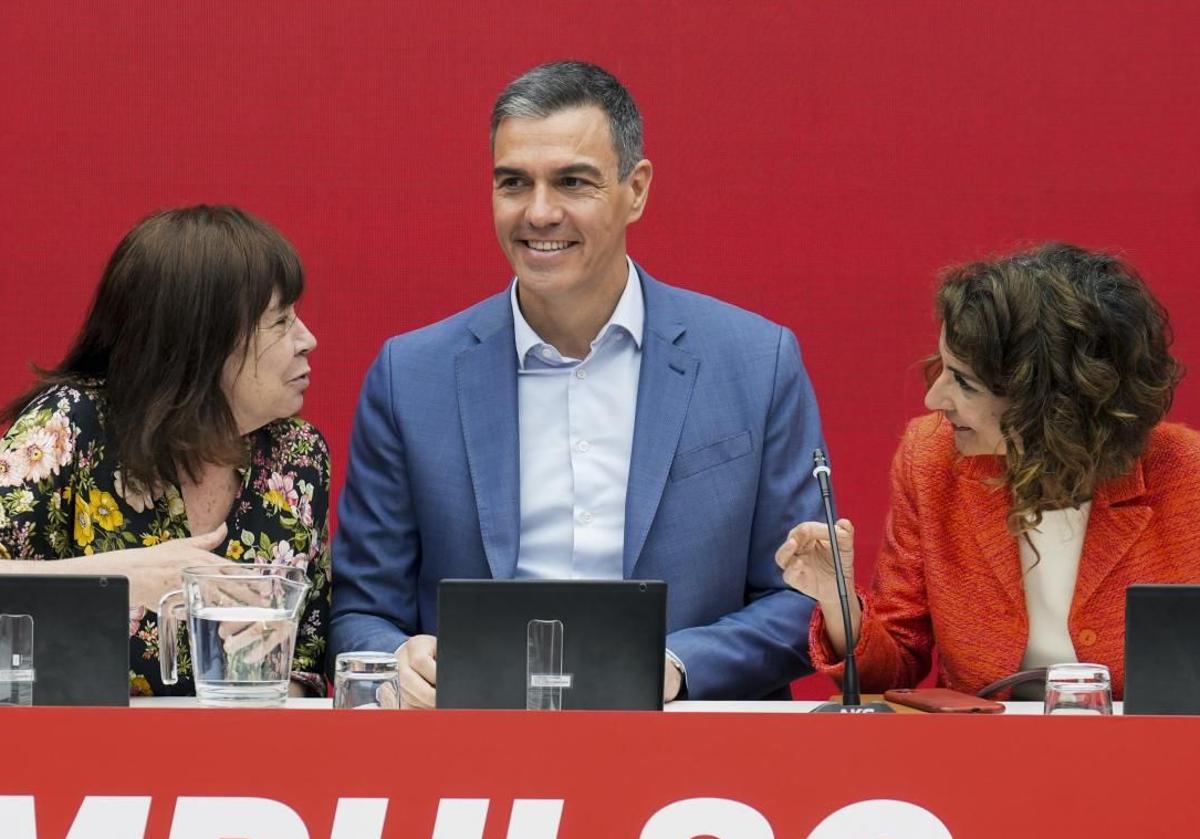 Pedro Sánchez durante la última reunión Ejecutiva del PSOE.