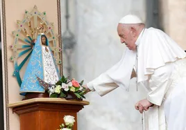 El Papa Francisco, durante una comparecencia pública.