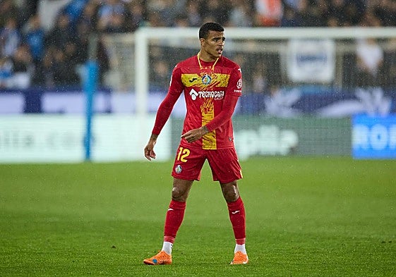 Mason Greenwood, durante el Alavés-Getafe disputado este sábado.